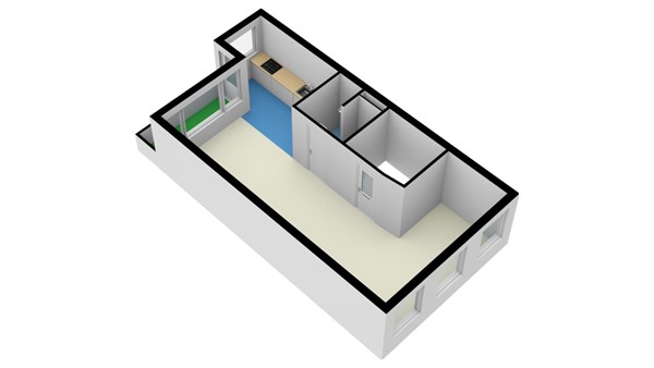 Floorplan - Watergeusstraat 4b01, 3025 HS Rotterdam